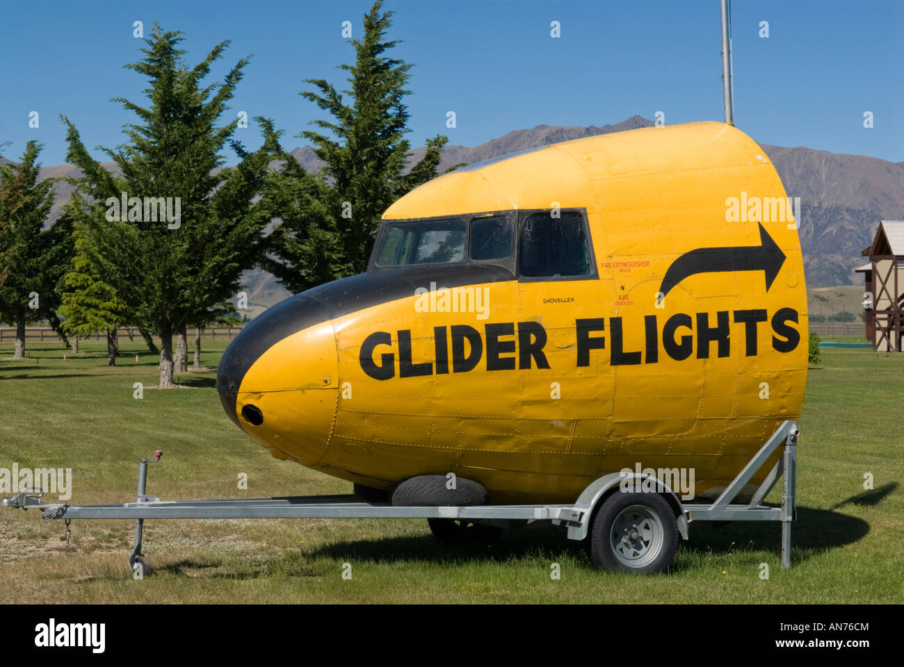 Aircraft nosecone advertsing glider flights at the world renowned