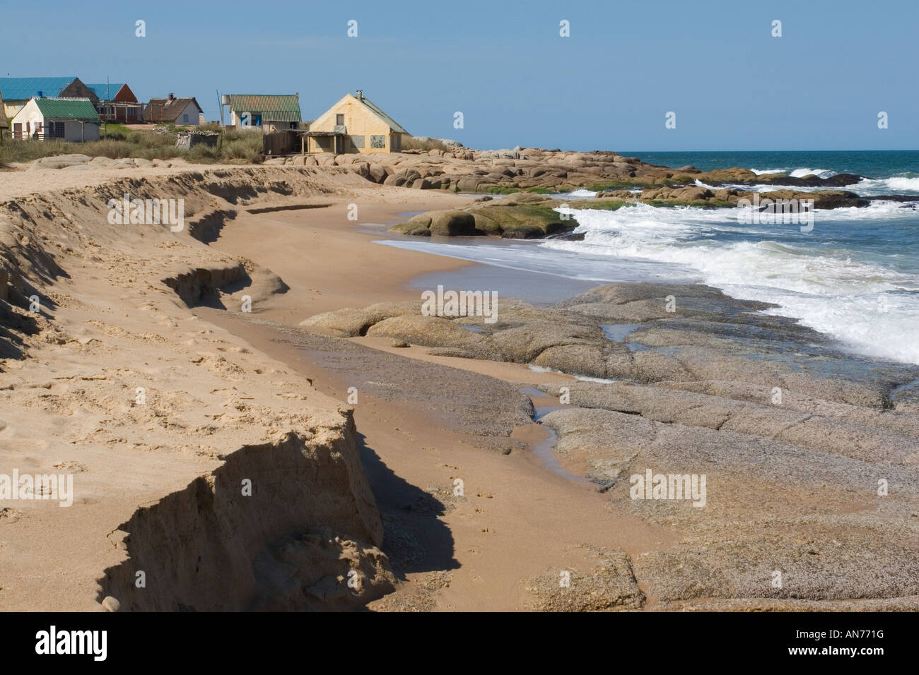 Beach, Punta Del Diablo Stock Photo
