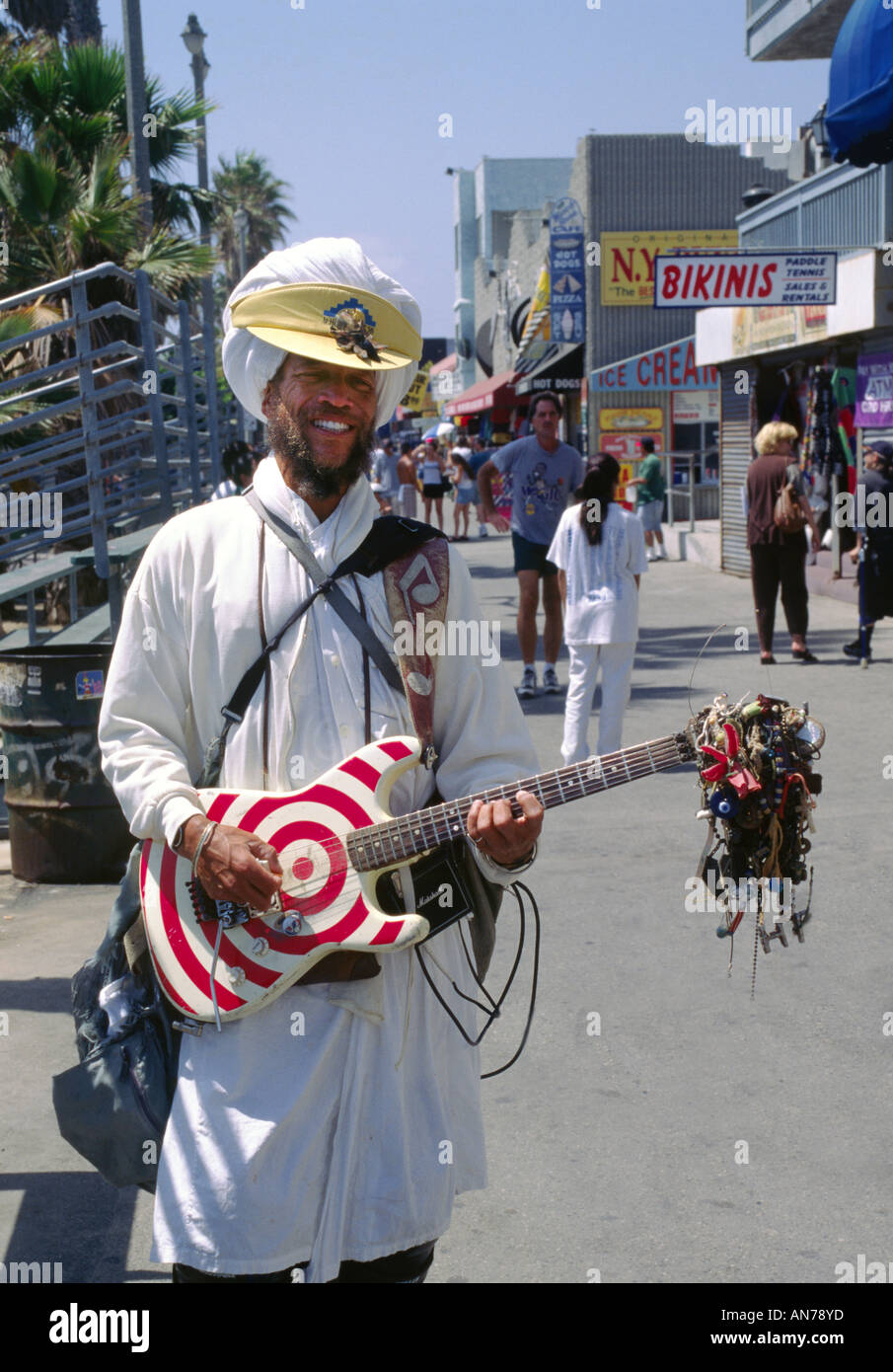 Long time character who plays Jimi Hendrix on guitar while cruising on