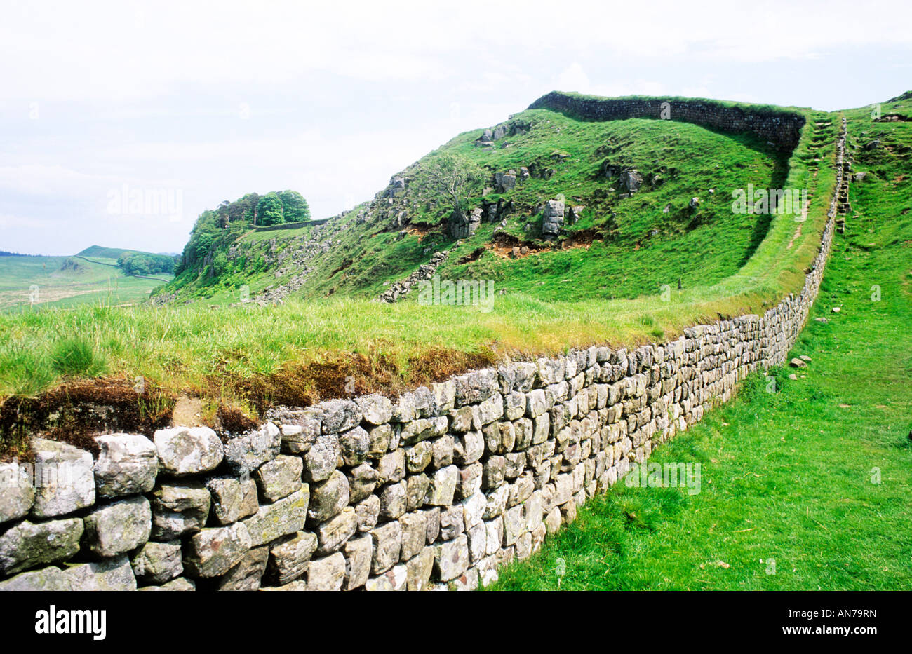 Hadrian's Wall, Northumberland, Roman remains boundary stone English