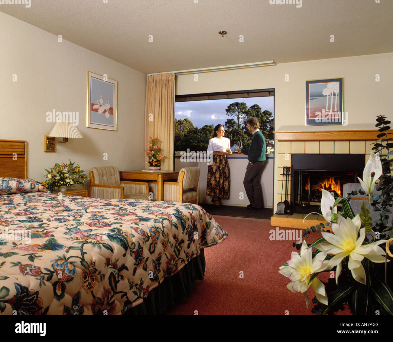 Sand Dollar Inn Guest Room With Fireplace Balcony Monterey