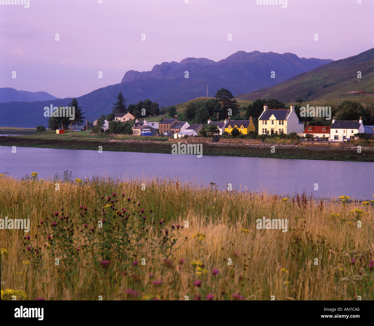 Scotland Highlands Loch Long The village of Dornie Stock Photo Alamy