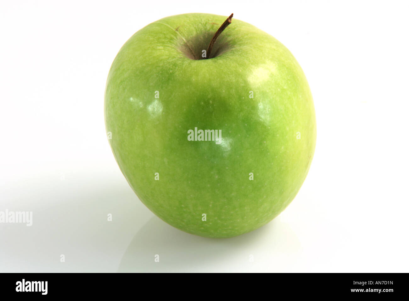 Single Green Apple one green apple fruits agriculture and healthy eating concepts isolated ...