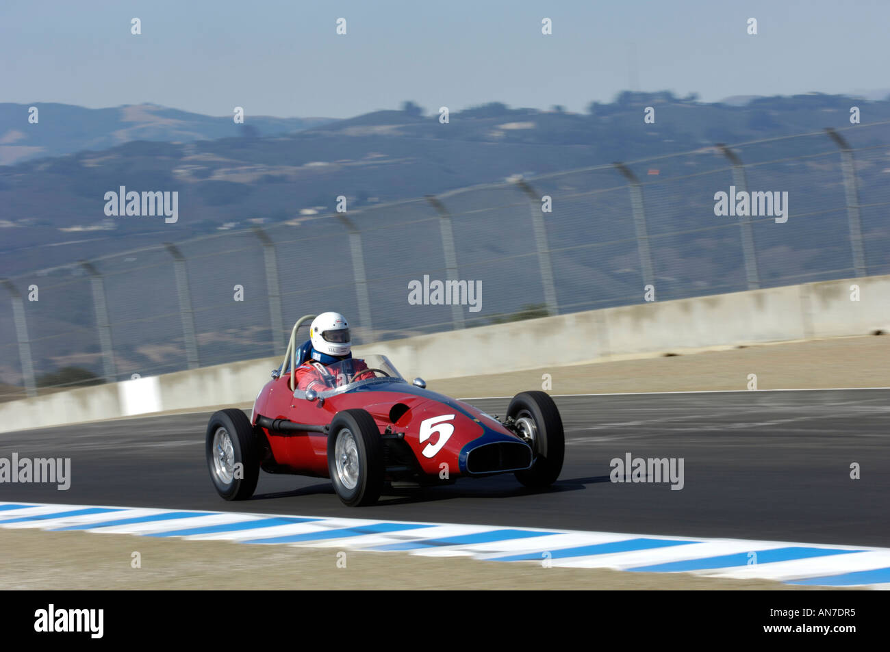 Hugh Ruthven races his 1959 Bandini Formula Junior at the 33rd Monterey Historic Races 2006 Stock Photo