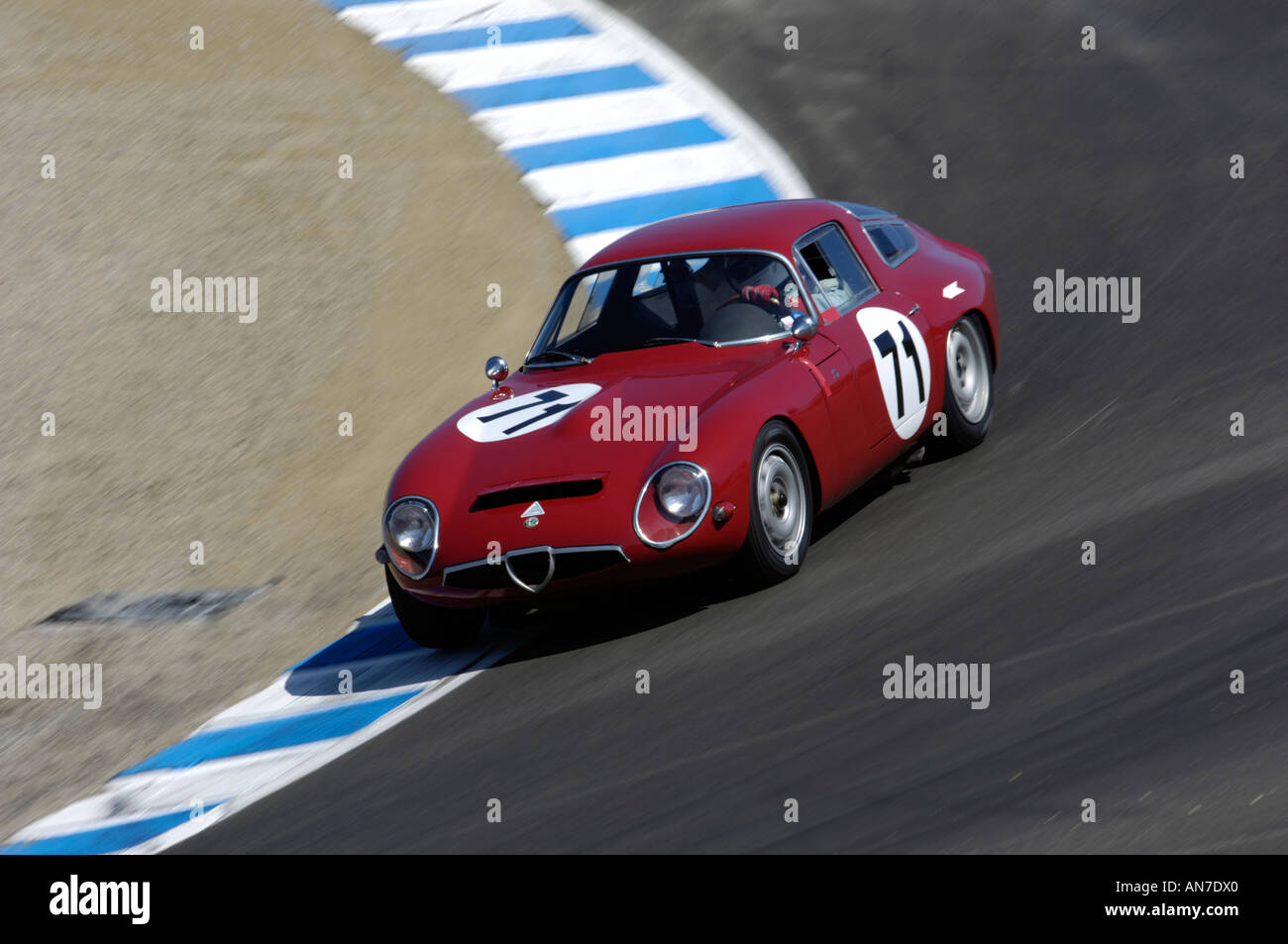 Alan Frick drives his 1964 Alfa Romeo GTZ at the 2006 Rolex Monterey Historic Automobile Races Stock Photo