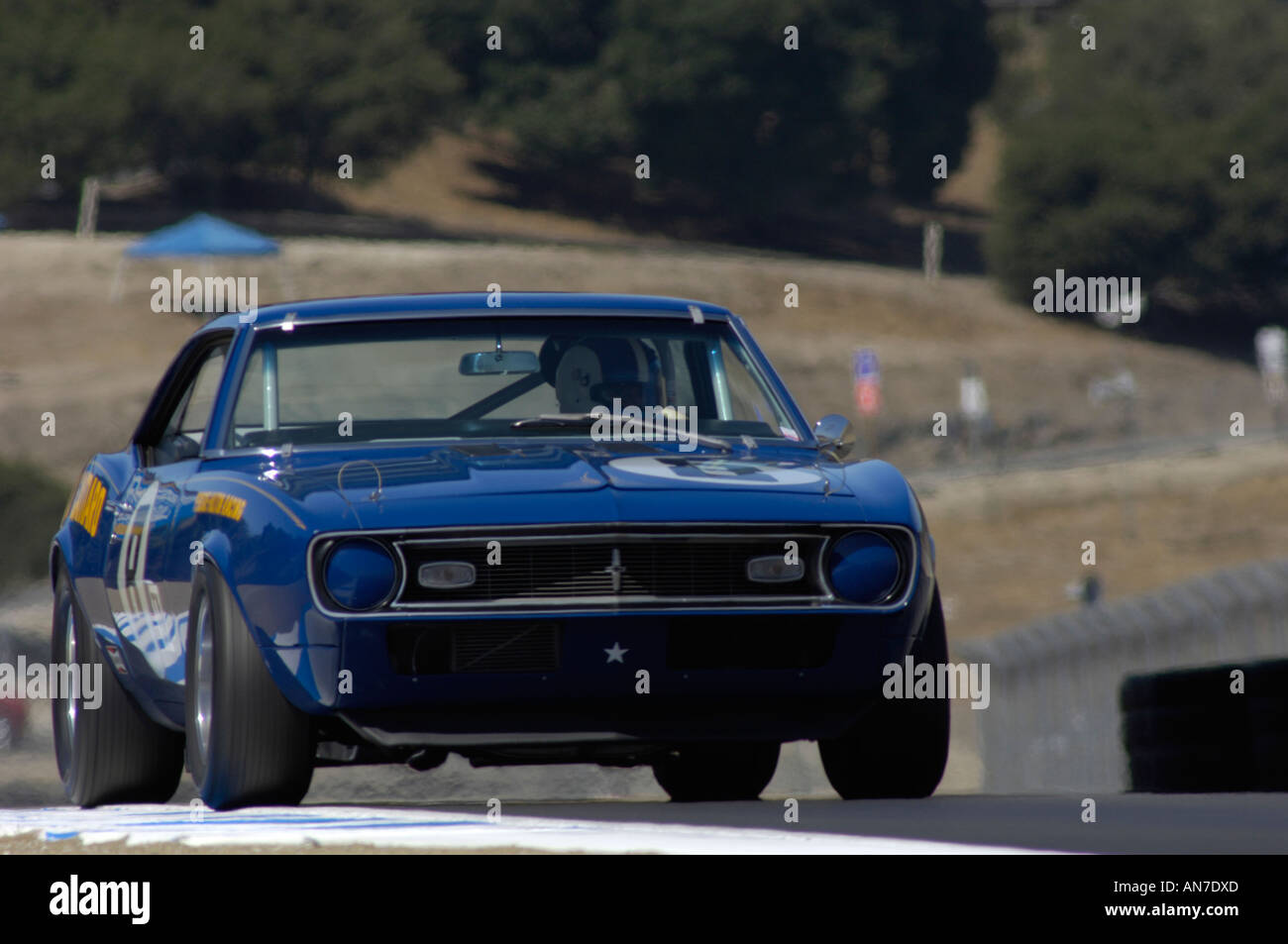 Tom Armstrong races his 1968 Z-28 Camaro at the 2006 Monterey Historic Automobile Races Stock Photo
