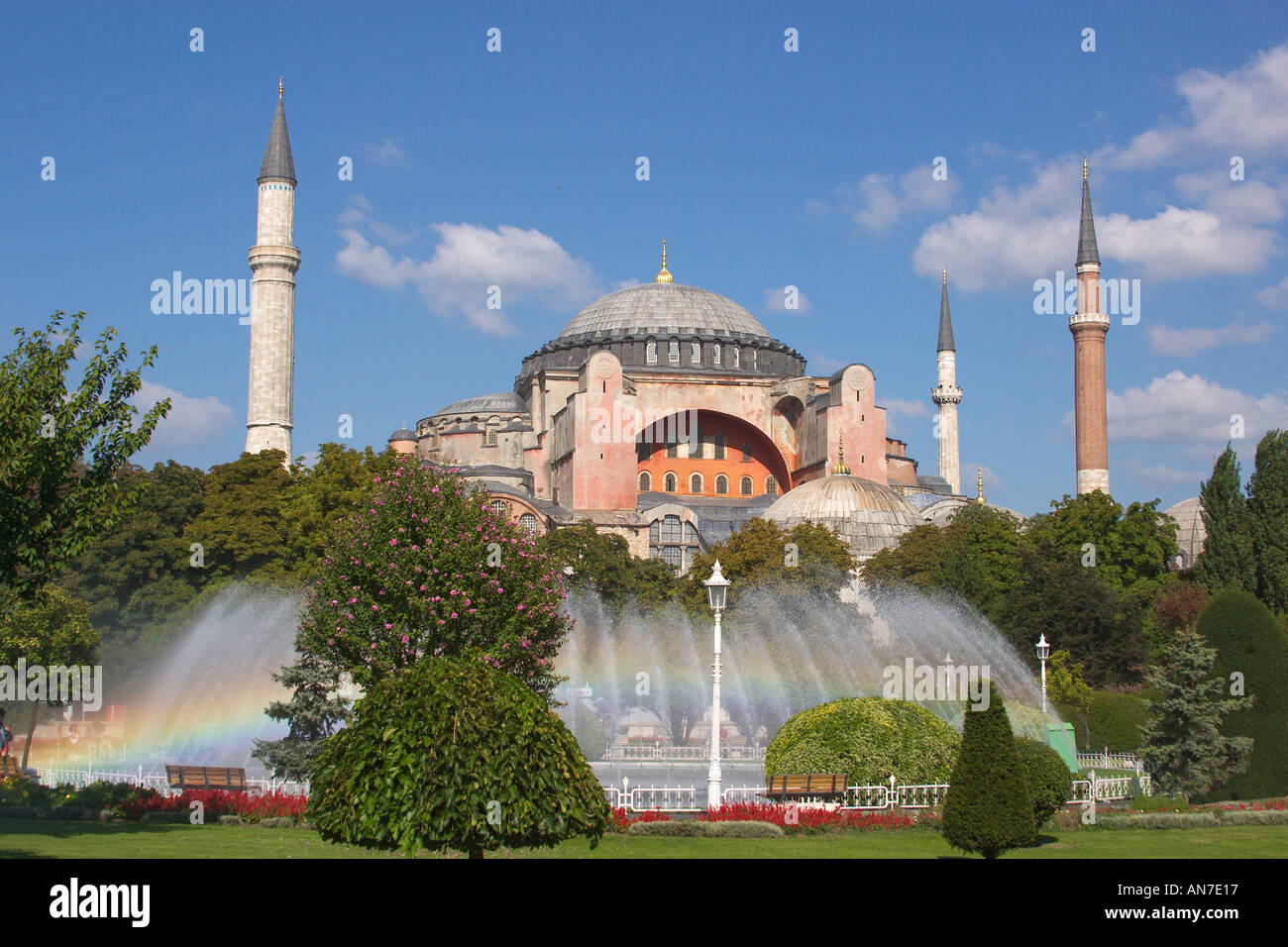 Hagia Sophia (inaugurated by the Byzantine Emperor Justinian in AD 537), Istanbul, Turkey Stock Photo