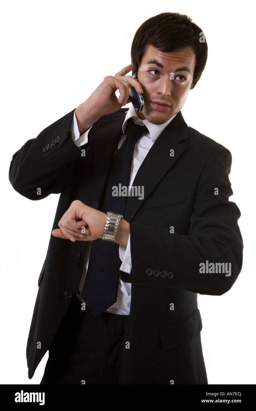 Handsome businessman in blue suit Cut Out Stock Images & Pictures - Alamy