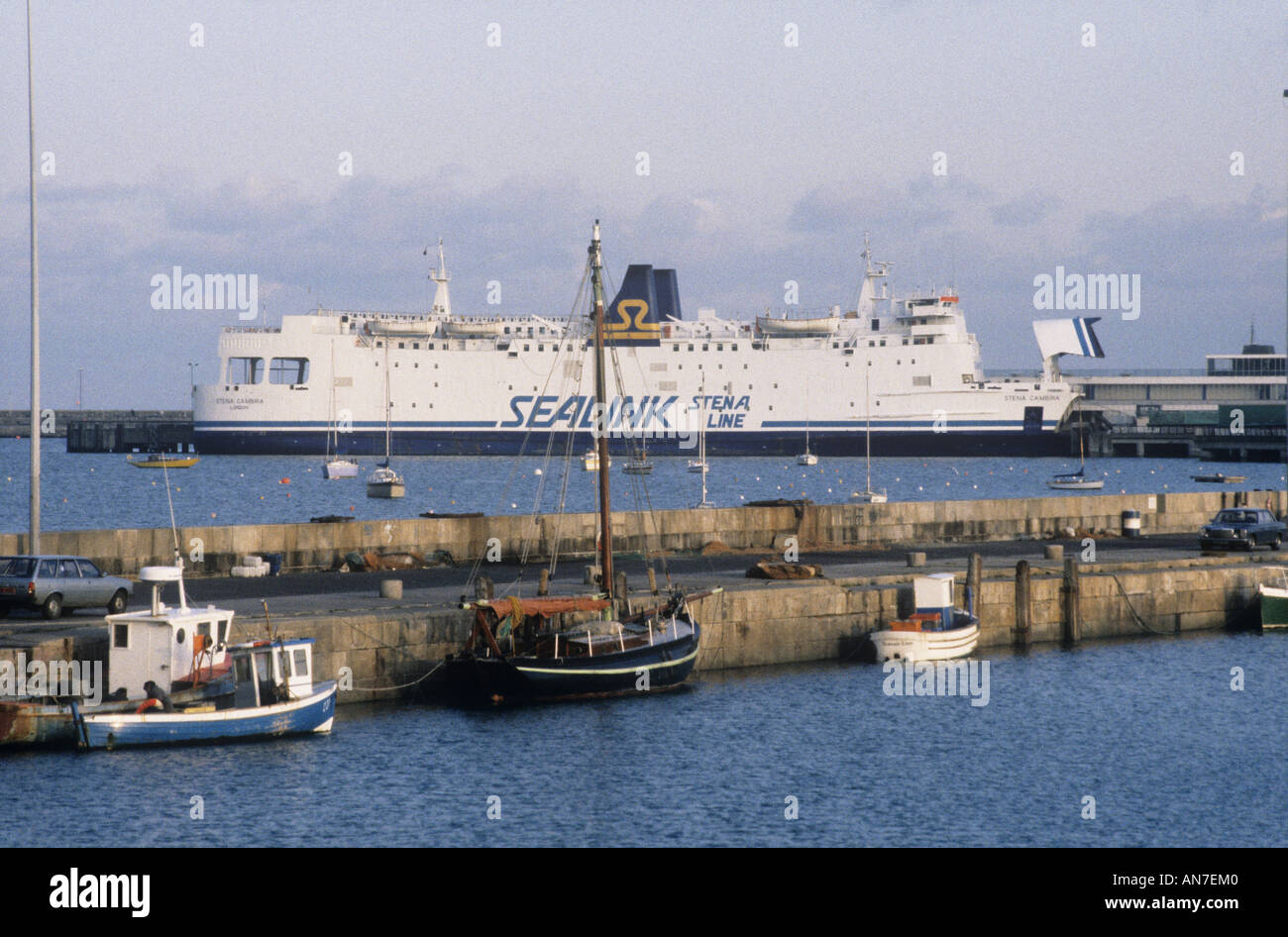 The Sealink ferry having completed its journey over the Irish Sea