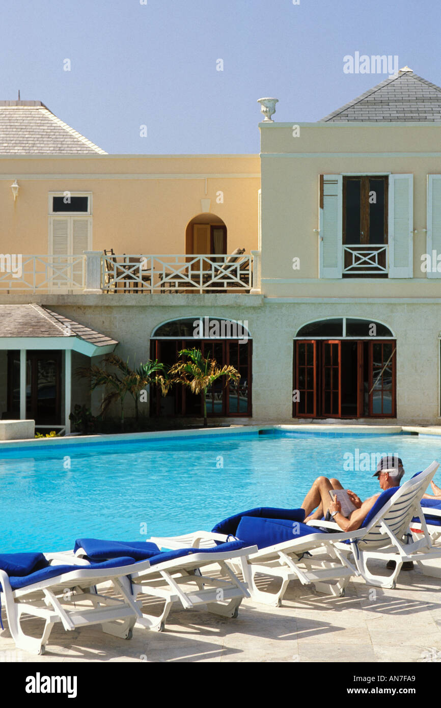 Barbados, St Philip, Crane Hotel, pool Stock Photo Alamy