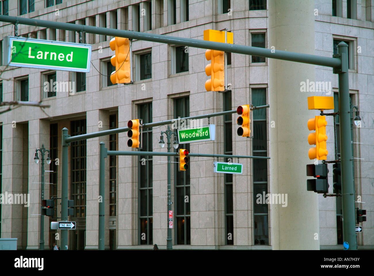 Detroit street signs hires stock photography and images Alamy