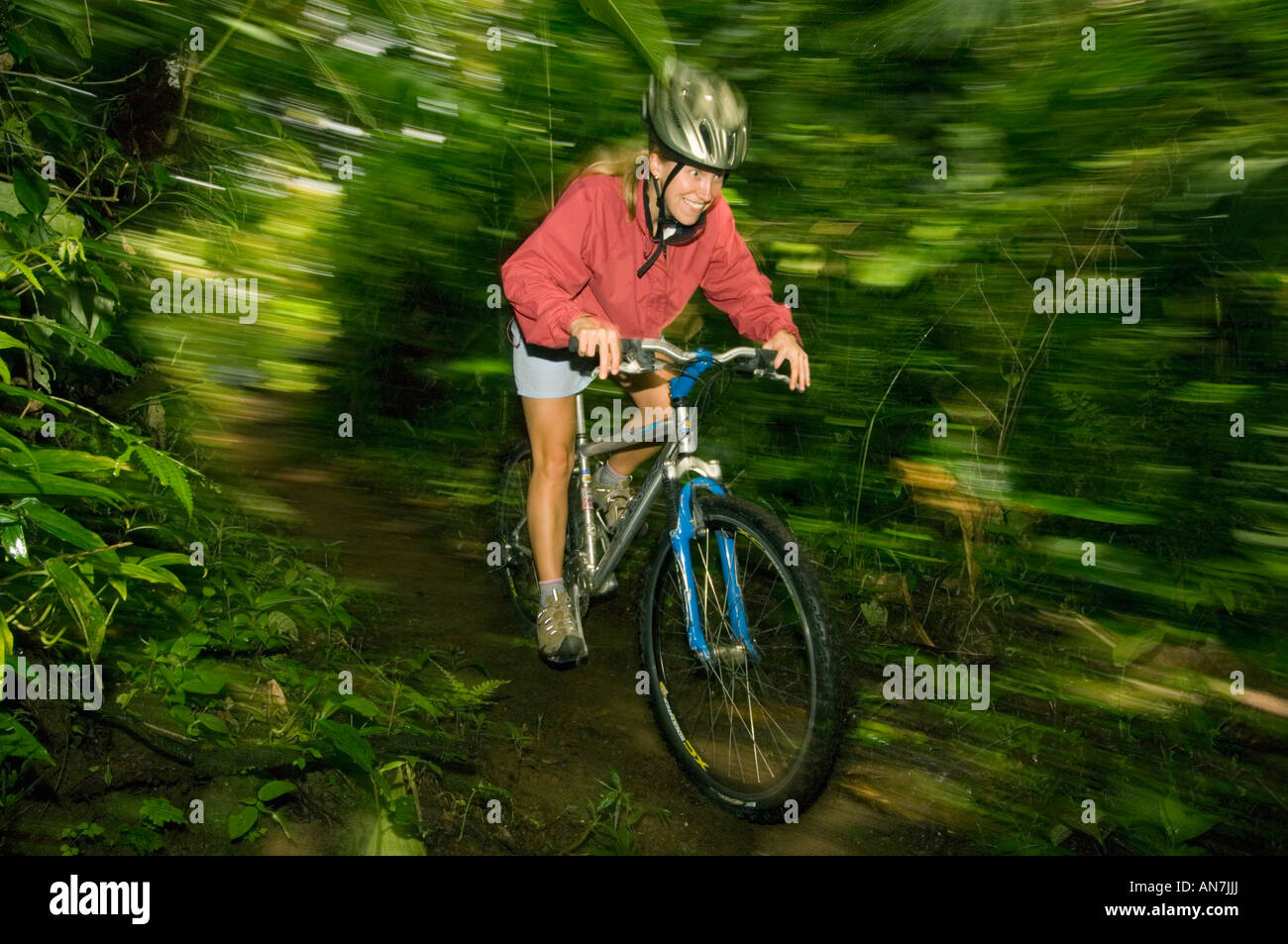 Mountain biking rainforest hi-res stock photography and images - Alamy