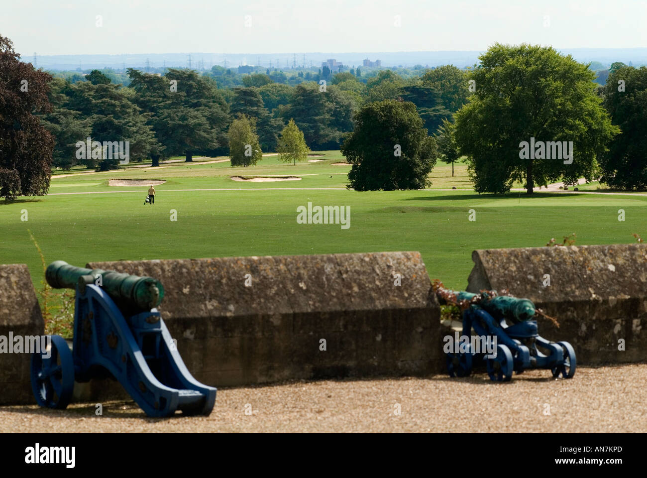 Private golf course belonging to  'Windsor Castle' Berkshire England. Seen from 'Windsor Castle' Homer Sykes Stock Photo