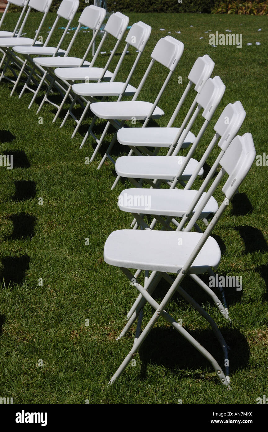 Lawn chairs vertical wedding hi res stock photography and images Alamy
