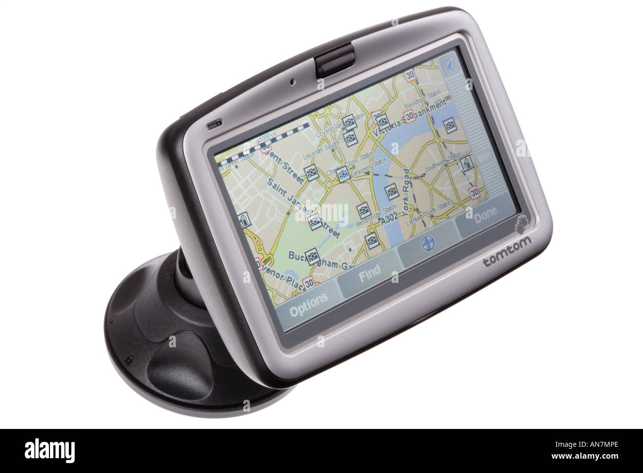 Tom Tom Satellite navigation device for vehicle driving Stock Photo