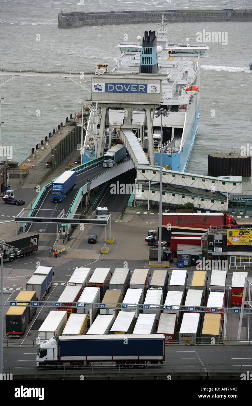 GBR, Great Britain, Dover Ferry port of Dover. Car and truck ferries