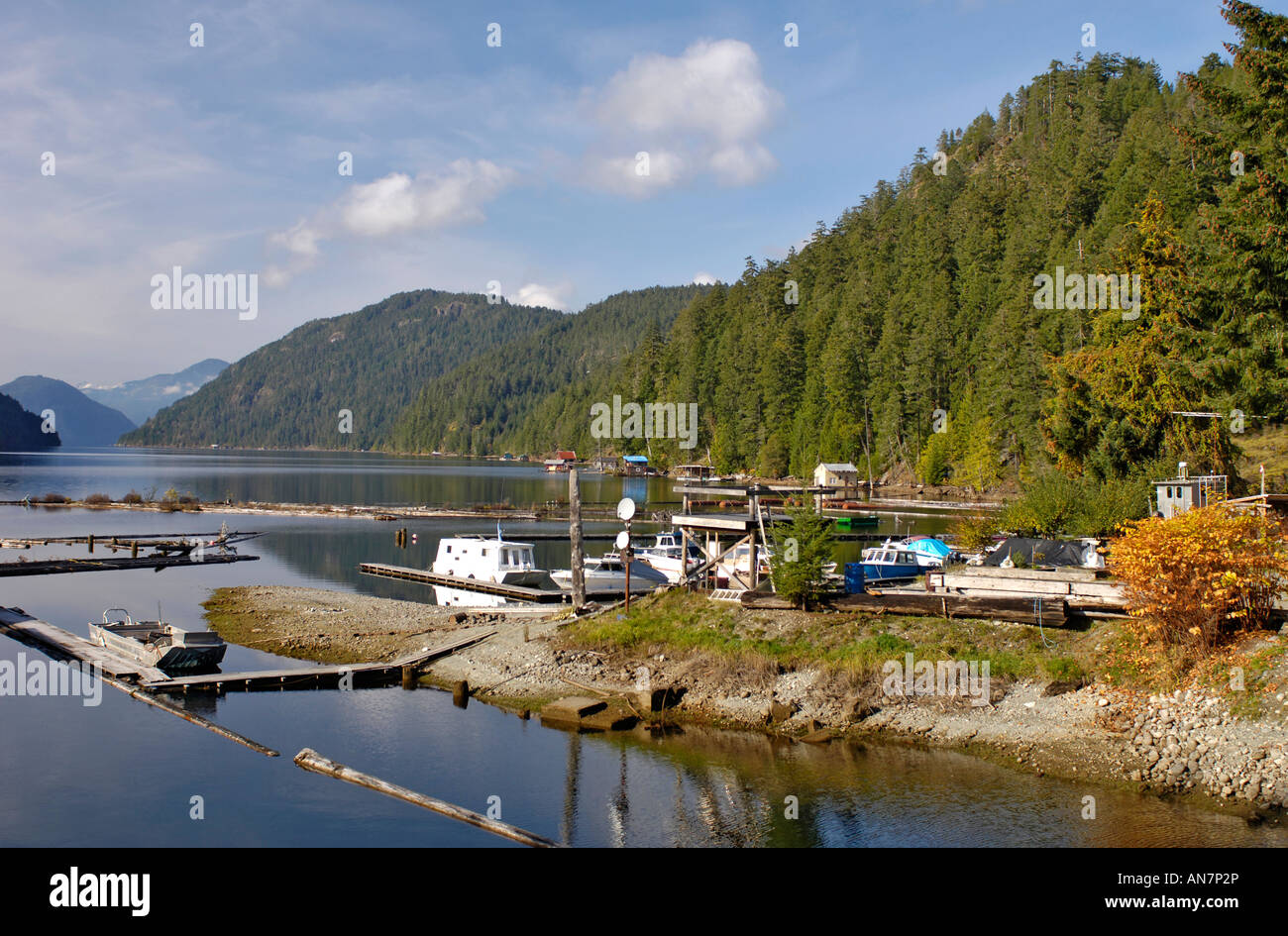 Floating Homes on Great Central Lake Port Alberi Vancouver Island BC