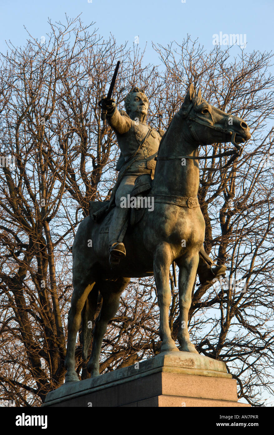 Statue of Simon Bolivar Paris France Stock Photo