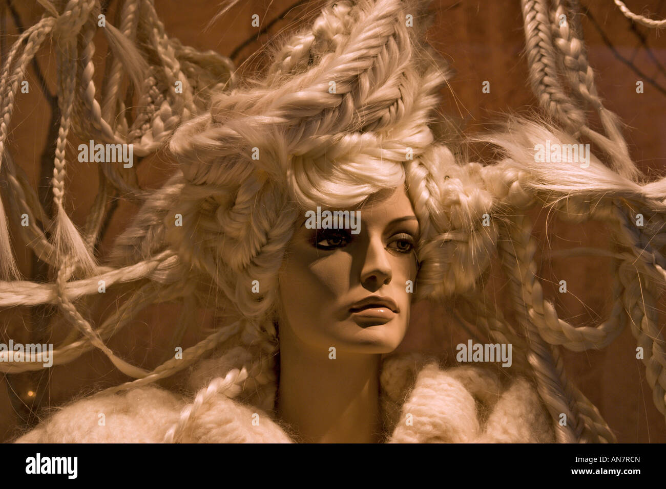 Mannequin at Printemps department store Christmas 2007 Paris France