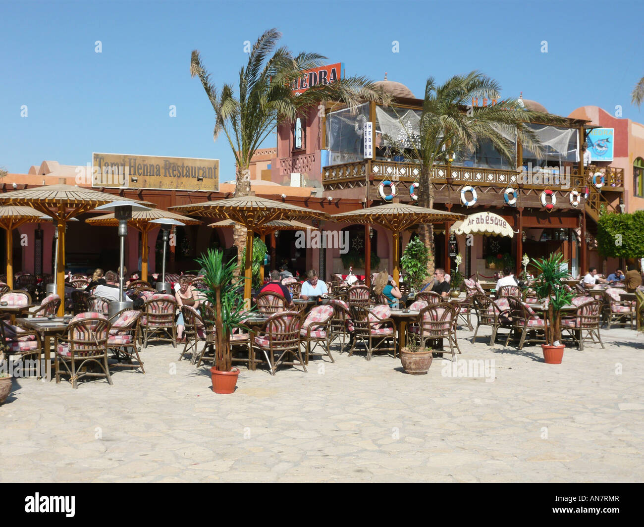 Restaurant in the center of the town of El Gouna Stock Photo Alamy