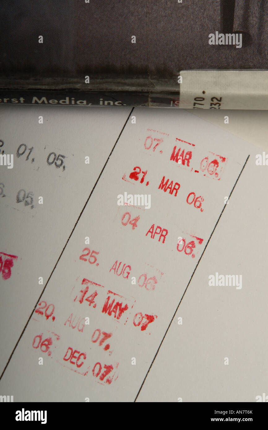 Library book [date stamp] hires stock photography and images Alamy