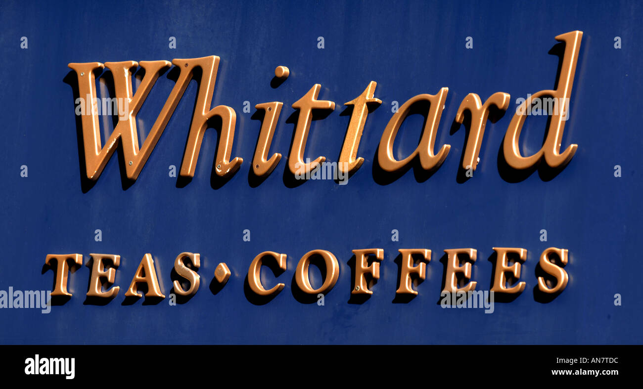 Whittard shop sign Stock Photo - Alamy