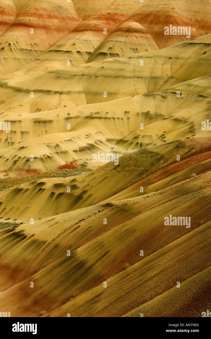 Painted Hills in the John Day Fossil Beds National Monument in central Oregon. Stock Photo