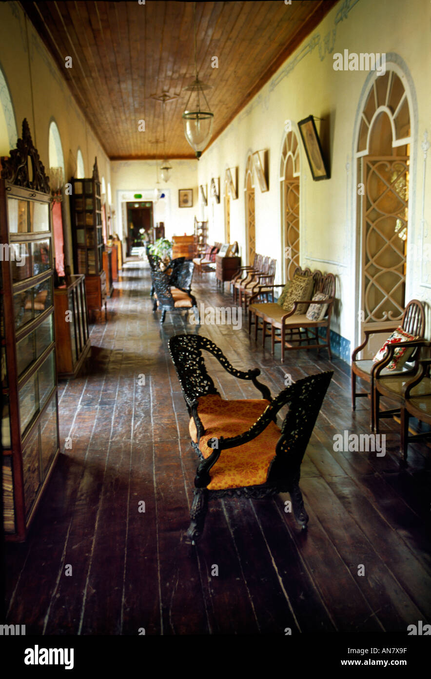 Goan Portuguese Heritage House Indoors Menezes Braganza House Chandor village, Goa India Stock Photo