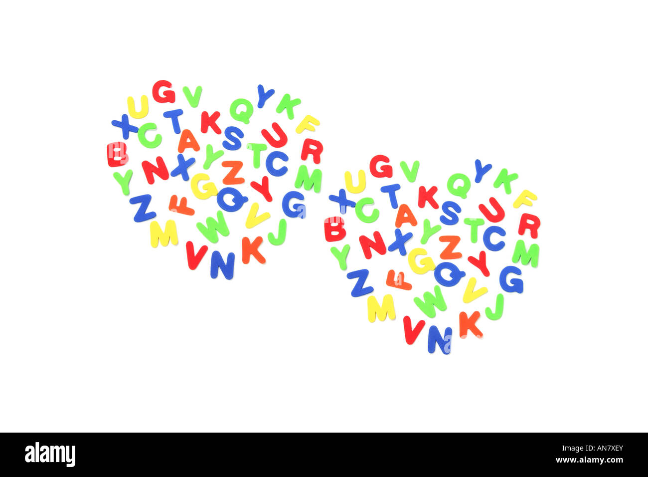 Alphabets Arranged in Shape of Heart Stock Photo - Alamy