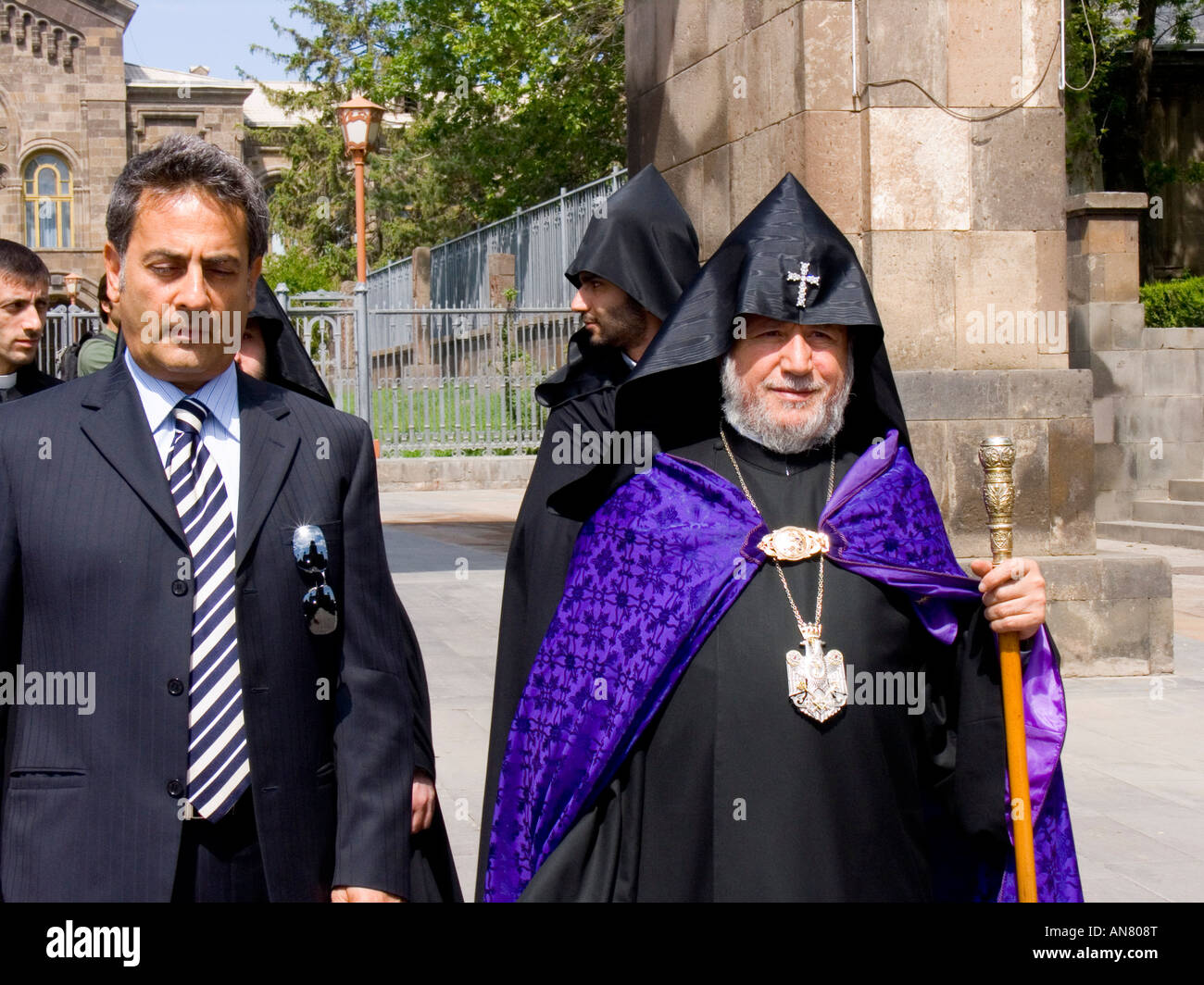 His Holiness Karekin II, Catholicos of the Armenian Apostolic Church, Etchmiadzin, Armenia Stock Photo