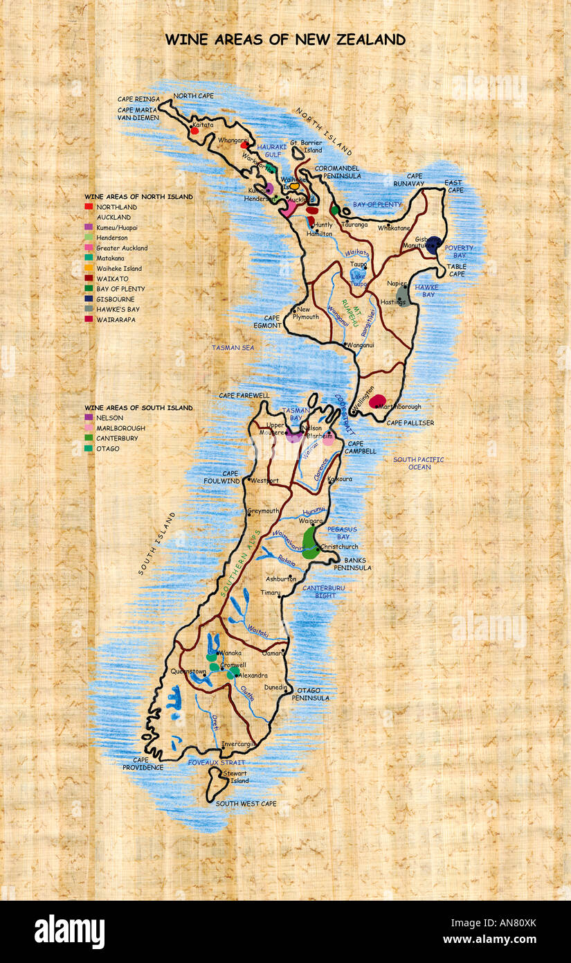 Waiheke island map hires stock photography and images Alamy