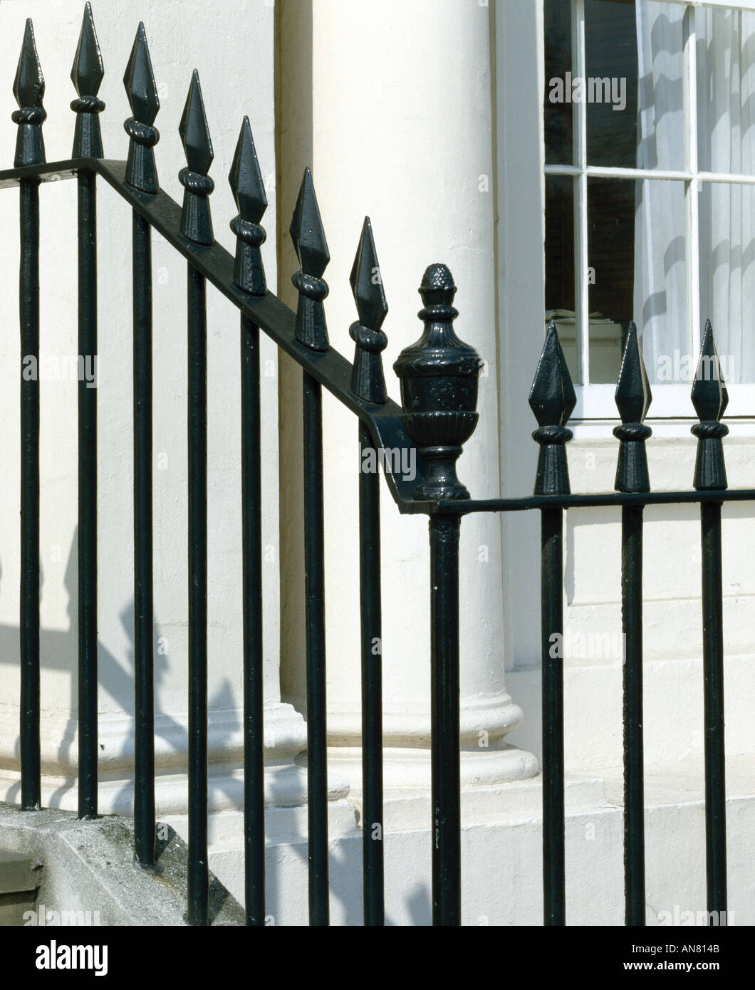 Detail of iron railings, Park Crescent, London. 1812. Architect John