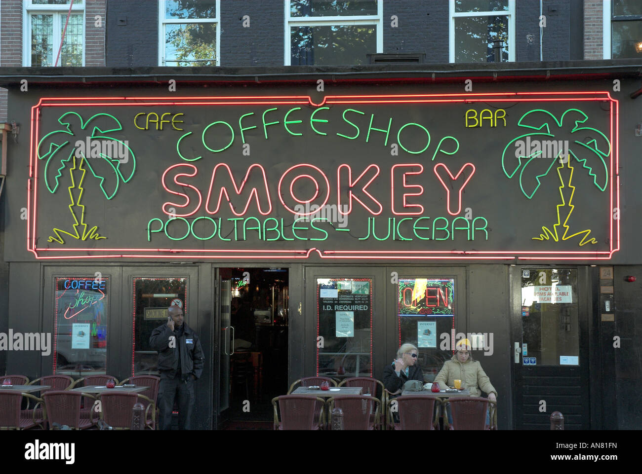 Coffee Shop in Amsterdam Stock Photo