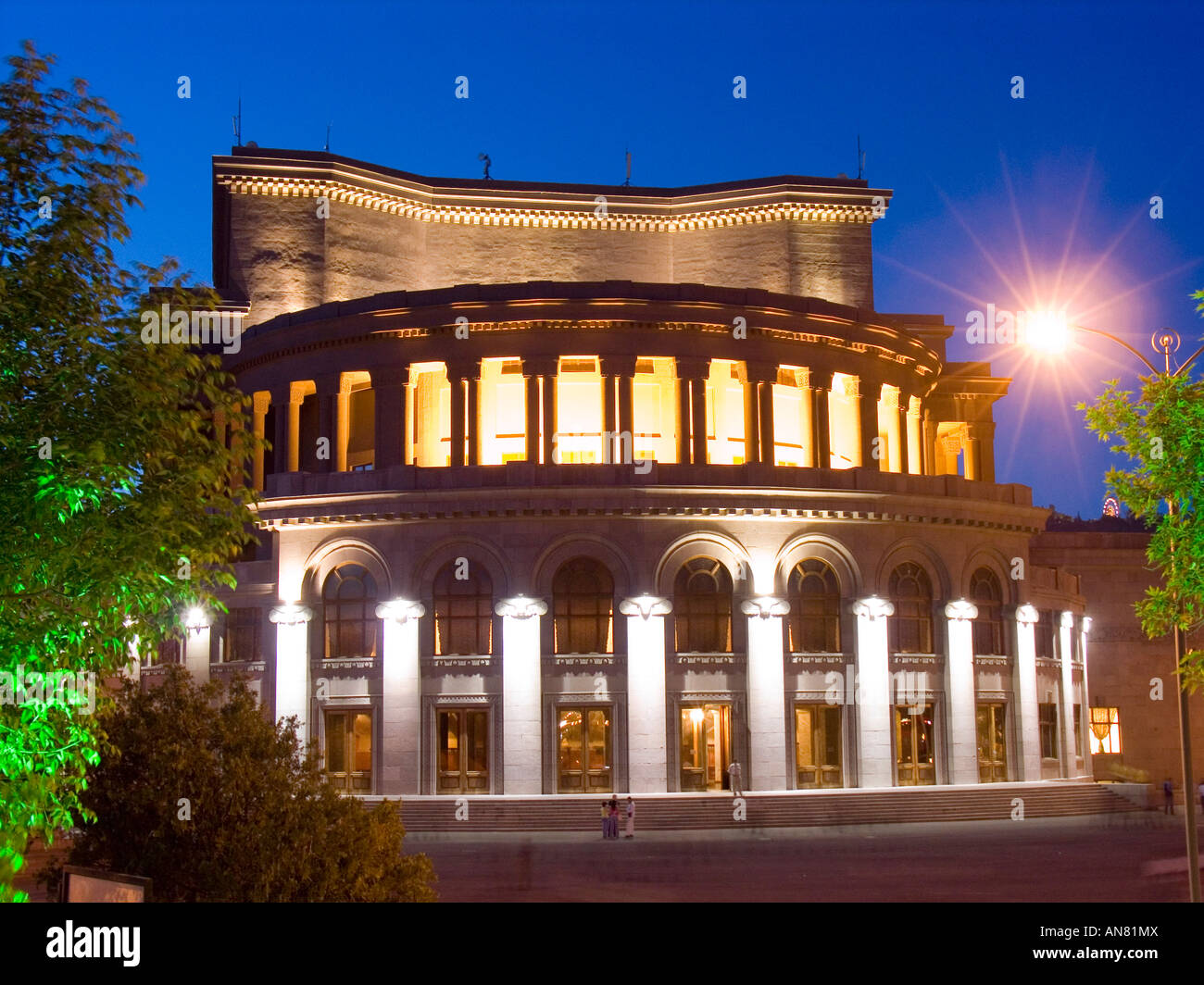 Opera House at night, Yerevan, Armenia Stock Photo Alamy