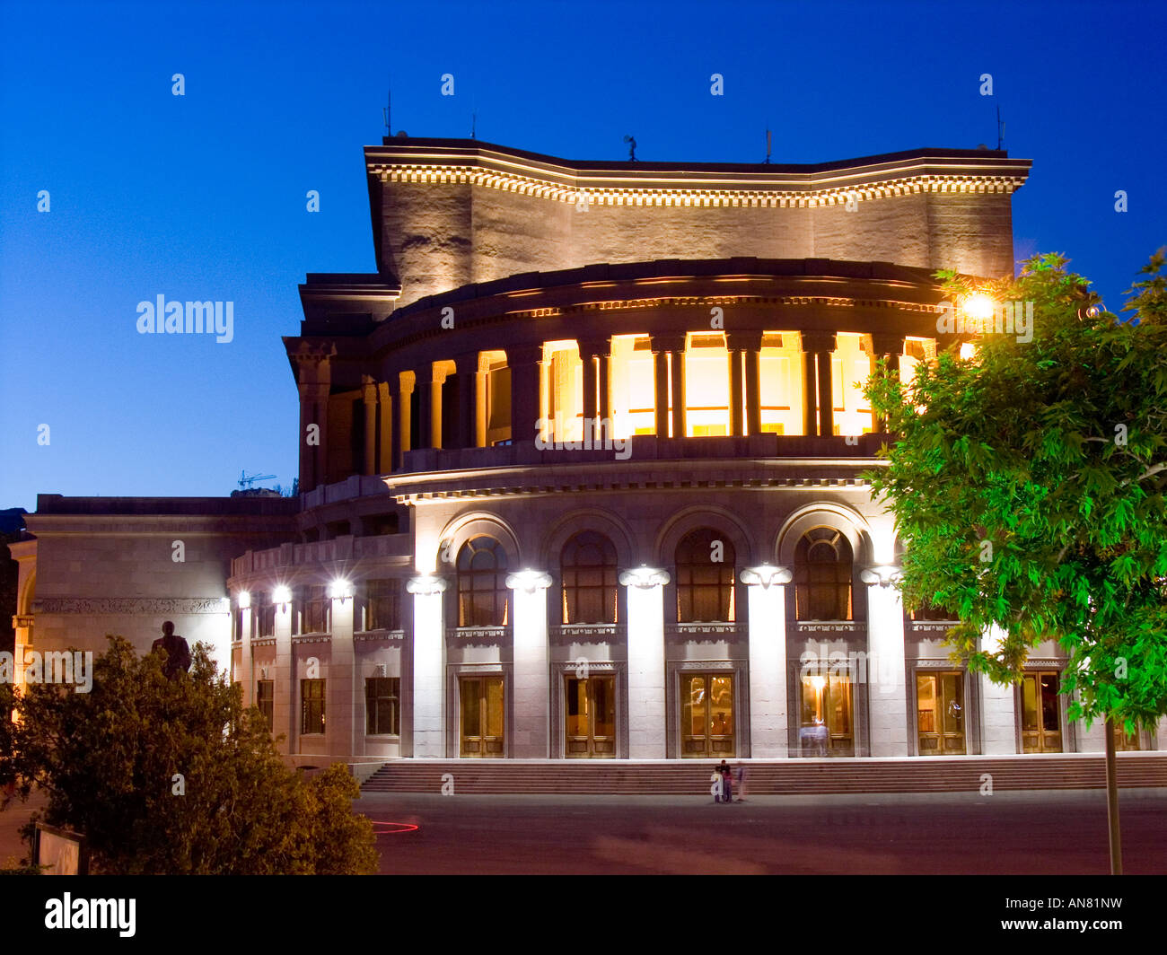 Opera House at night, Yerevan, Armenia Stock Photo Alamy