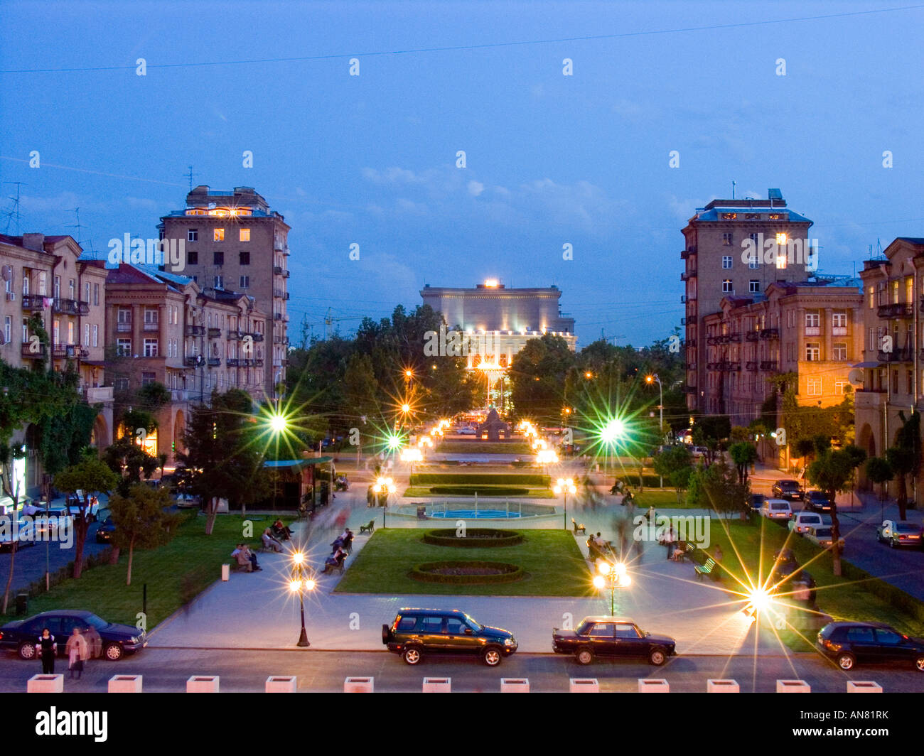 Opera House at night, Yerevan, Armenia Stock Photo Alamy