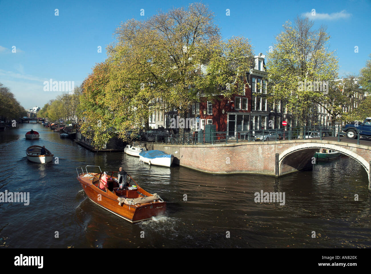 Iconic Amsterdam Canal network and bridges, Amsterdam, Netherlands