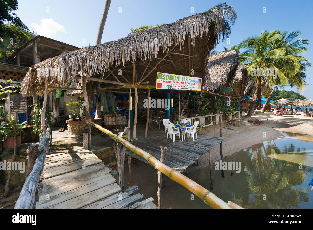 Beach and Beachfront Restaurant, Mismaloya, Puerto Vallarta, Jalisco