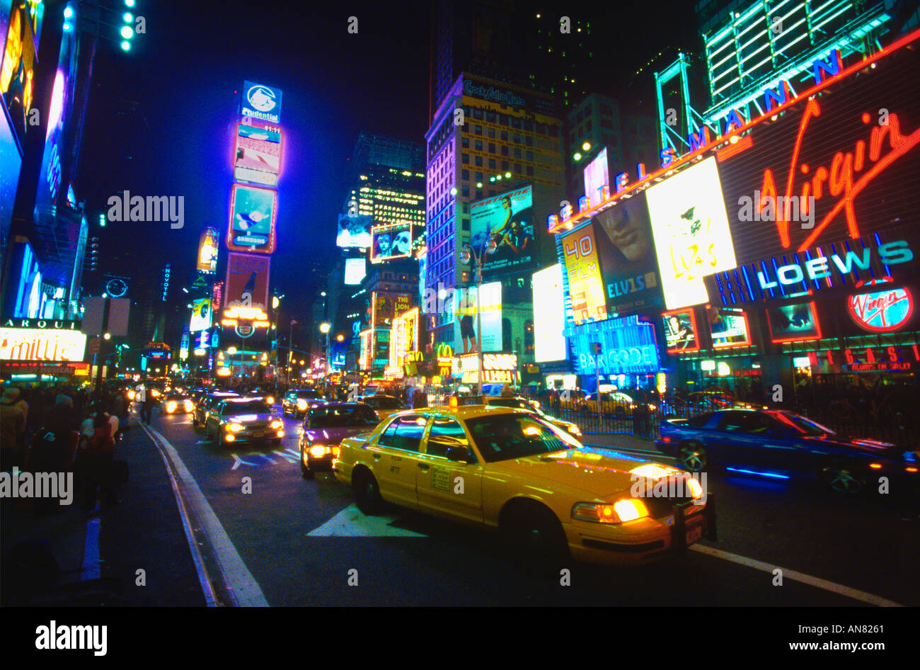 night Broadway New York City Stock Photo Alamy