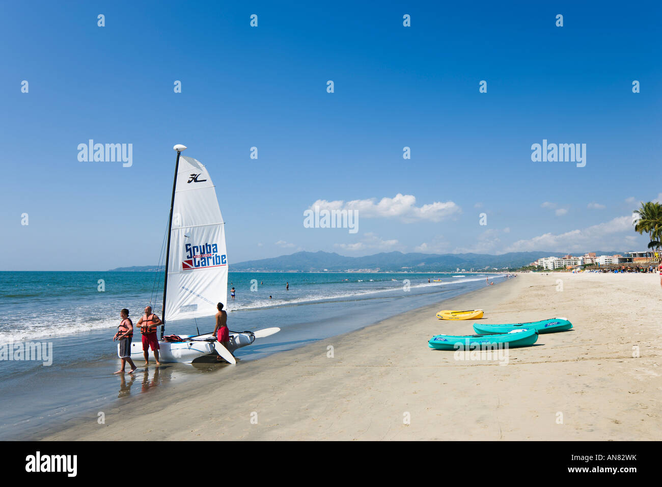 Beach Outside Riu Jalisco Hotel Nuevo Vallarta Riviera Nyarit Puerto Vallarta Pacific Coast Mexico Stock Photo Alamy