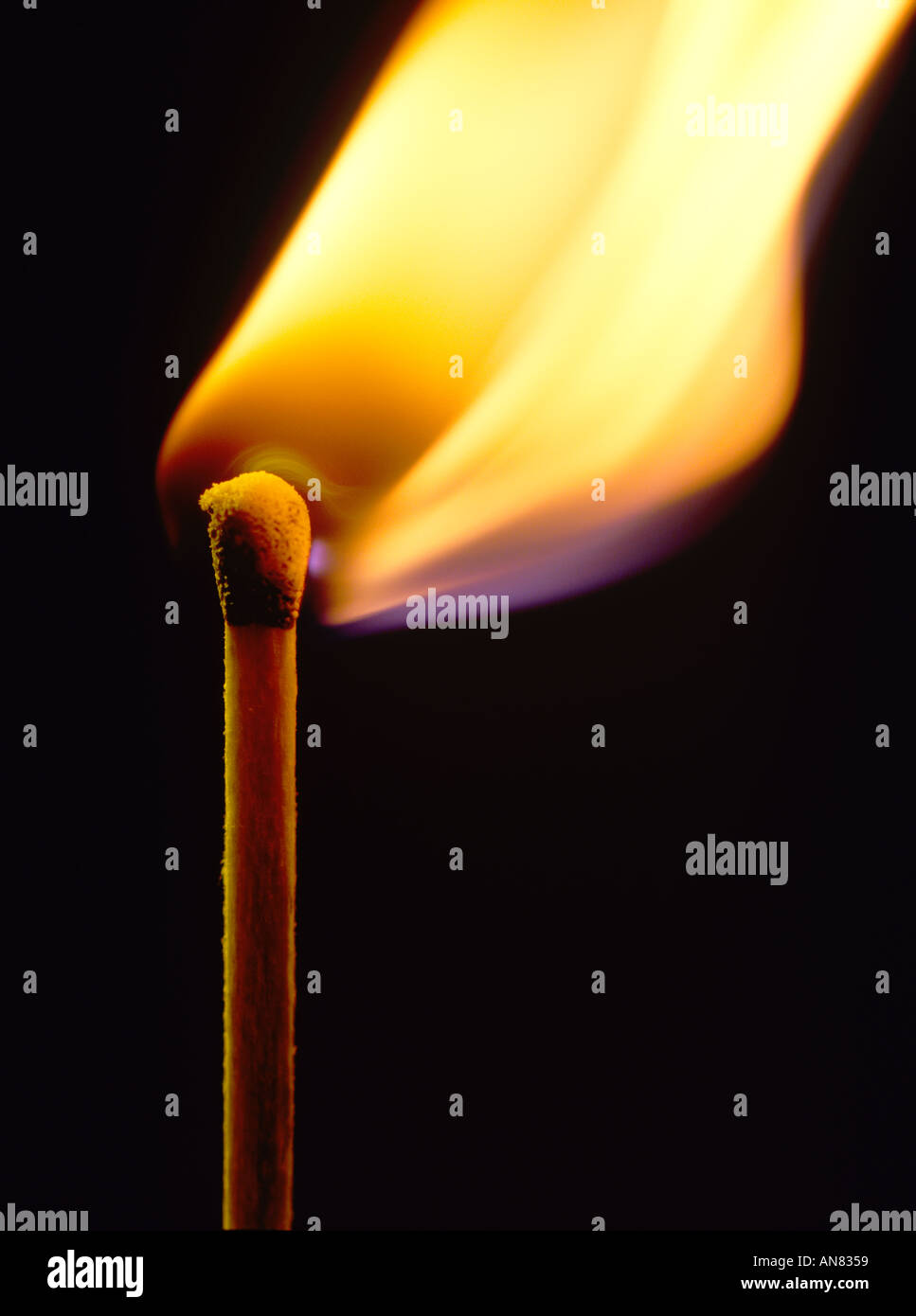 burning match stick Stock Photo Alamy