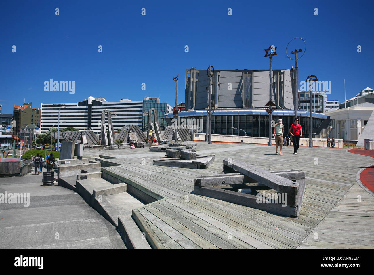 City to Sea Bridge in Wellington New Zealand Stock Photo