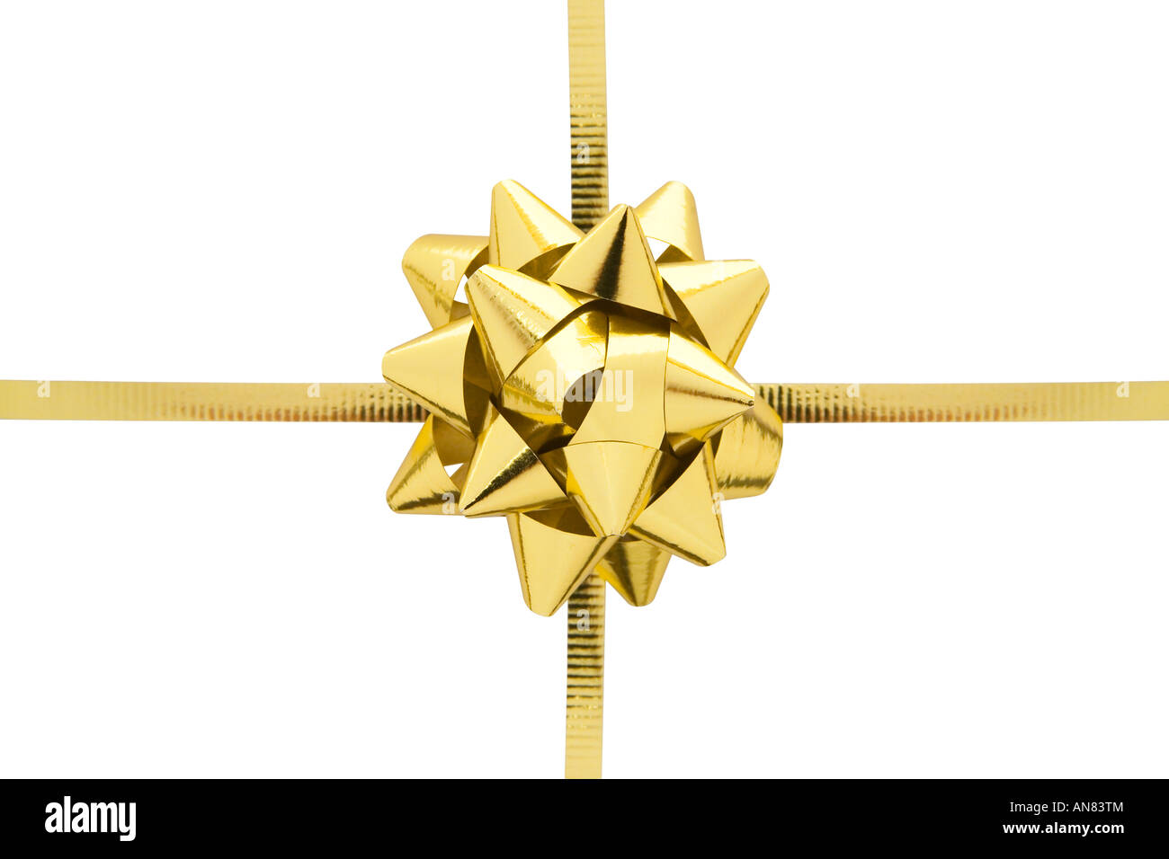 Gift ribbon and bow isolated on a white background Stock Photo - Alamy