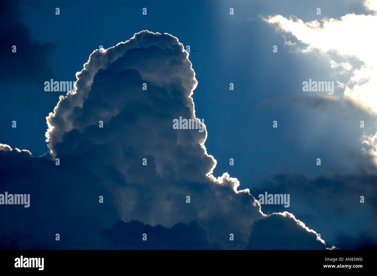Cumulus storm clouds with a silver lining Stock Photo Alamy