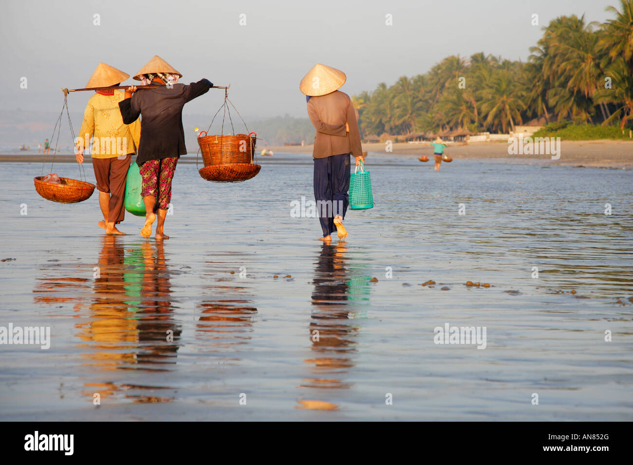 Vietnamese Fisherwomen Stock Photo