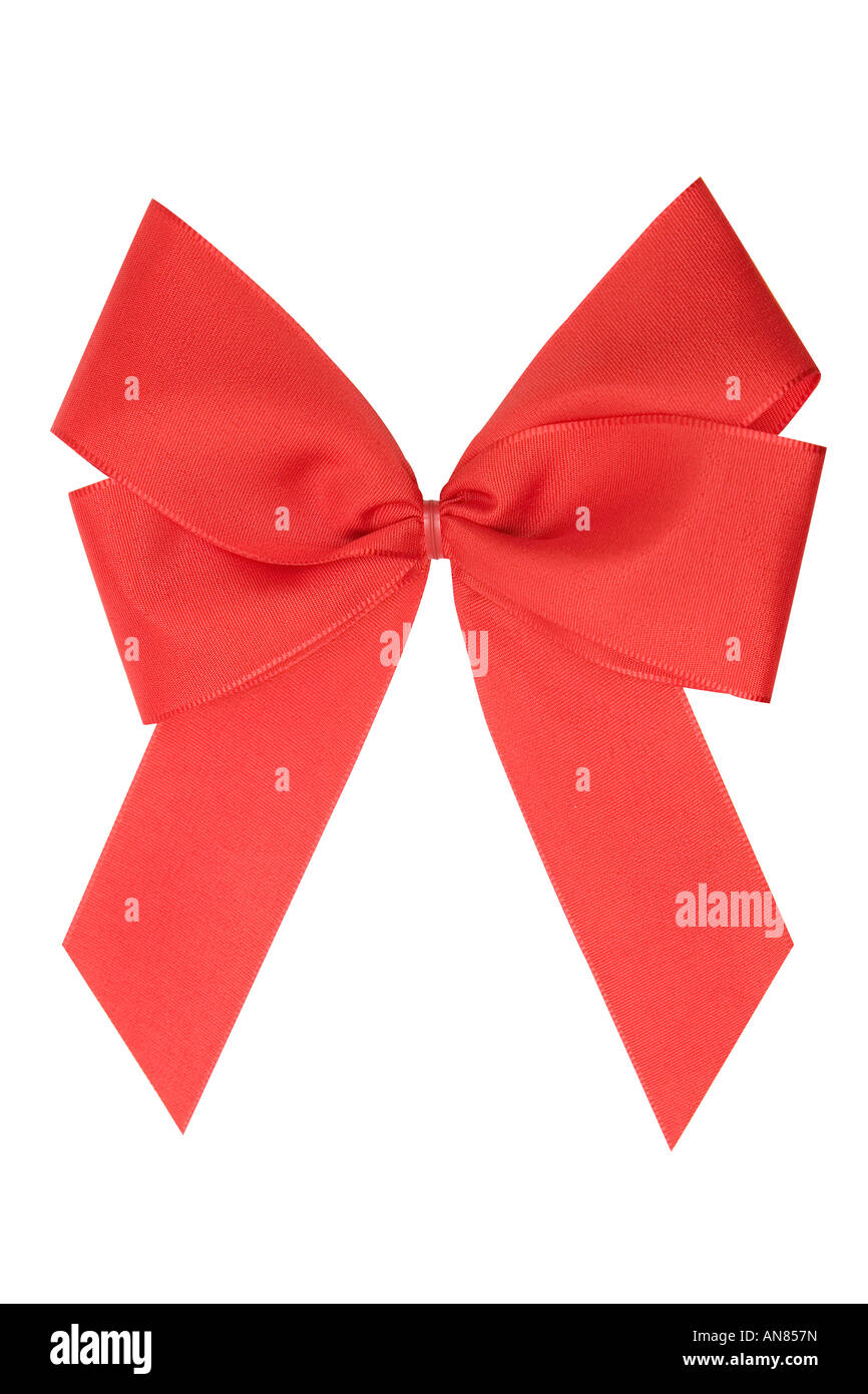 Red ribbon isolated on a white background Stock Photo - Alamy