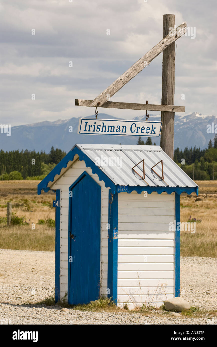 Sentry style mail box at Irishman Creek Stock Photo - Alamy