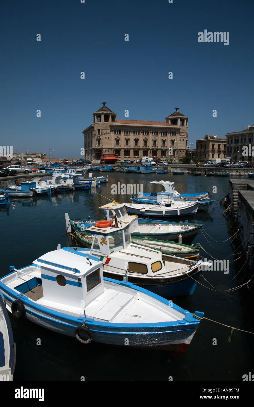 Post Office Building Porto Piccolo Ortygia Siracusa Sicily Italy Stock