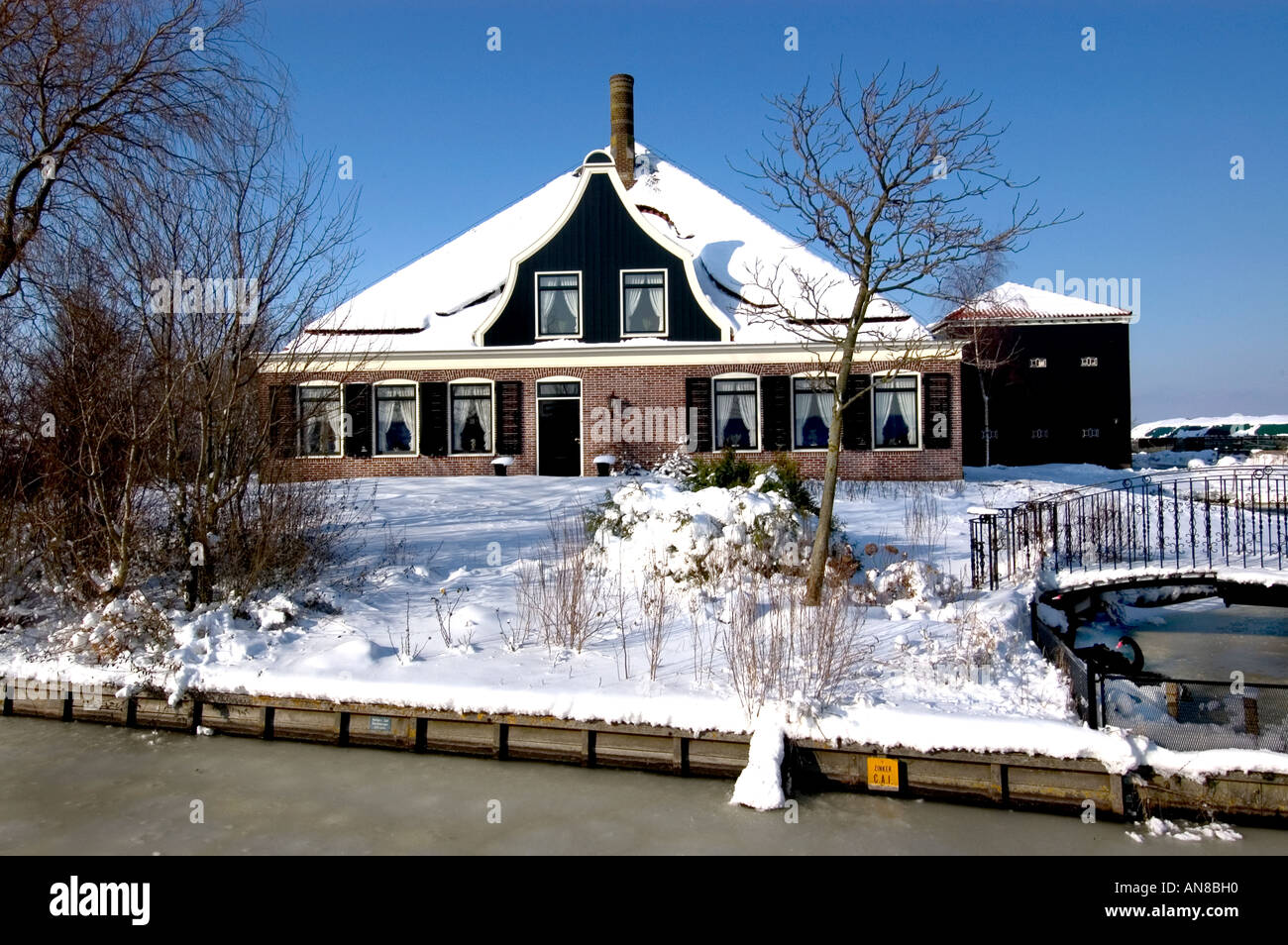 Netherlands Holland Winter Snow Ice country estate villa near Hoorn Enkhuizen Volendam In Winter