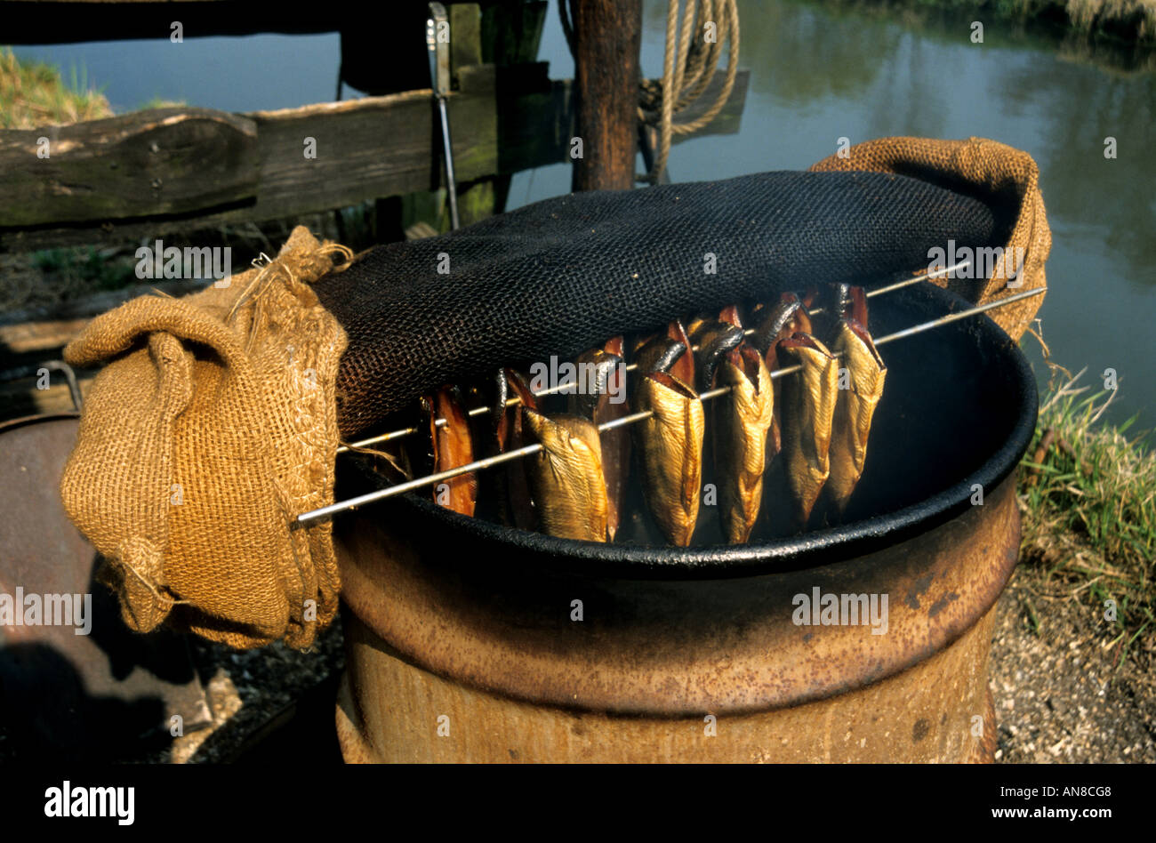 Smoking fish eel herring Zuiderzee Museum, Enkhuizen, Dutch museum